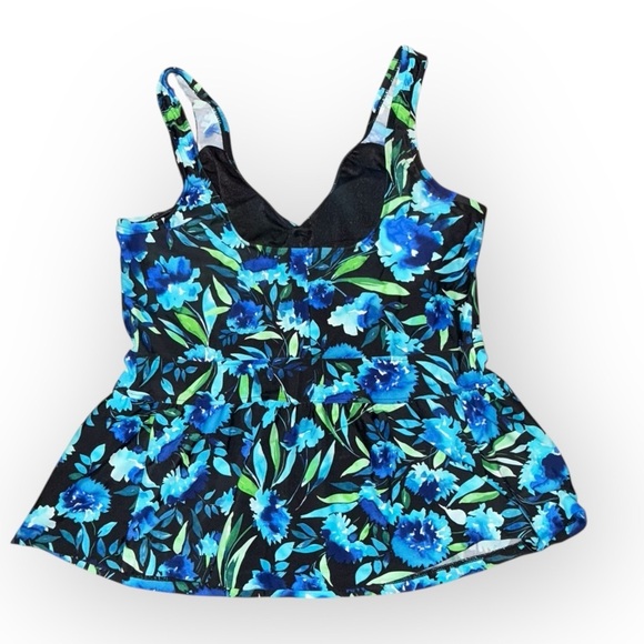 NWT Maxine of Hollywood Women's Over The Shoulder Empire Tankini Swimsuit Top 14 - Picture 9 of 13